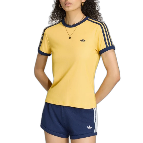 Adidas Originals T Shirts Women's Sunlight Yellow Crew Neck Moderate