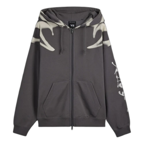 adidas x Y-3 Chito Graphic French Terry Zipper Hoodie Asia Sizing 'Grey Five'