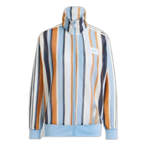 adidas Summer Glow Knitted Firebird Track Jacket Asia Sizing 'Ash Blue' (Women's)