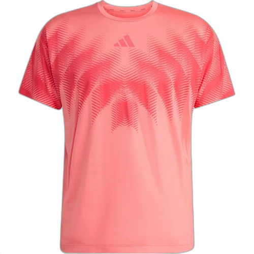 Adidas Adizero Running T Shirts Men's Half Turbo/Core Pink Crew Neck Moderate