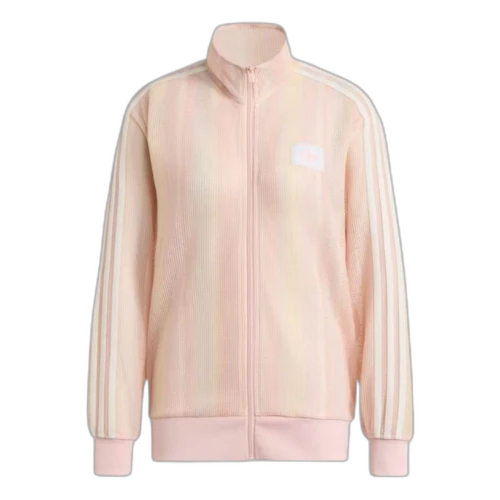 adidas Summer Glow Knitted Firebird Track Top Asia Sizing 'Sandy Pink' (Women's)