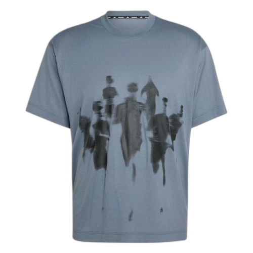 Adidas Aspyre Running T Shirts Unisex Transparent Agate/Black Crew Neck Moderate