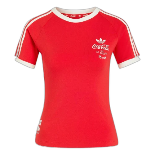adidas x Coca-Cola 3-Stripes Tee Asia Sizing 'Vivid Red' (Women's)