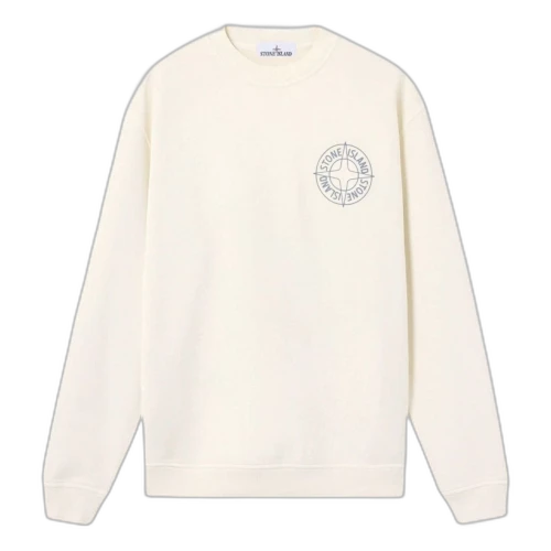STONE ISLAND 6100001 Oversized Fit Outline Compass Print Sweatshirt 'White'