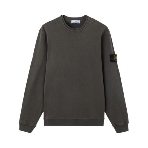 Stone Island Malfile Fleece Old Effect Sweatshirt 'Charcoal'