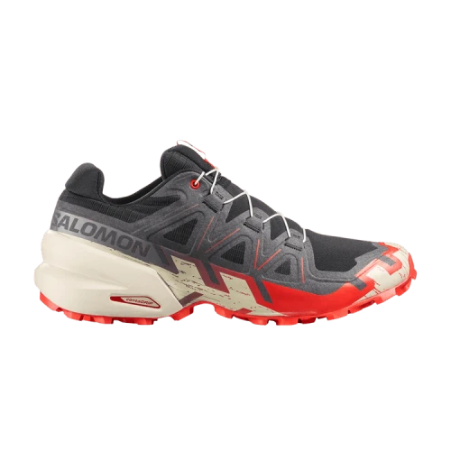 Salomon Speedcross 6 Black Fiery Red Almond Milk