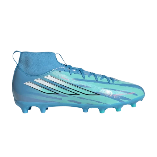 Trinity Rodman x adidas F50 Sparkfusion League Mid FG Big Kids 'Semi Blue Burst Lucid Pink'