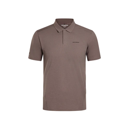 SALOMON SS25 Polo Shirt Men's Iron Gray