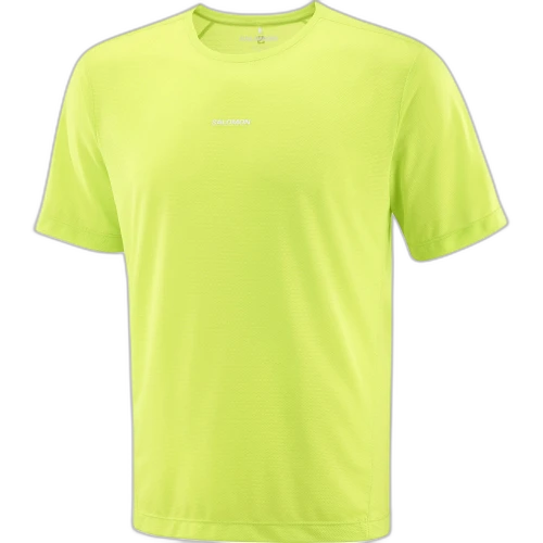 SALOMON Running T Shirts Men's Sour Lime Green Moderate