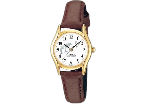 Casio Women’s Gold Analog Watch with Brown Leather Band LTP-1094Q-7B9RDF