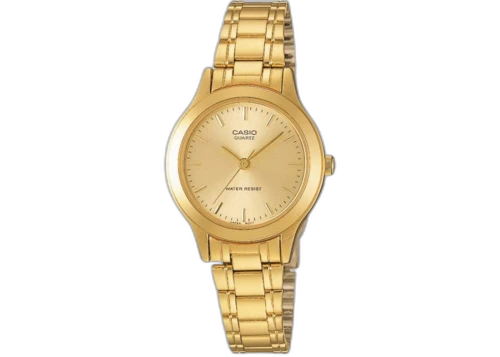Casio Women’s Gold Stainless Steel Watch with Champagne Dial LTP-1128N-9A