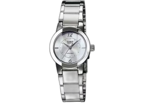 Casio Women’s Silver Stainless Steel Analog Watch with Silver Dial LTP-1230D-7C