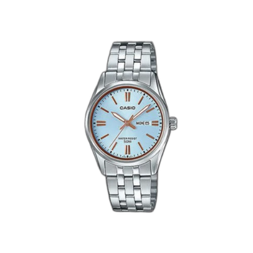 CASIO Waterproof Light Blue Analog