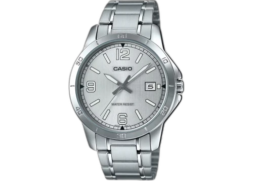 Casio Men’s Silver Dial Stainless Steel Bracelet Watch LTP-V004D-7B2UDF