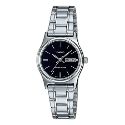 CASIO Quartz Waterproof Stainless Steel Strap Black Analog