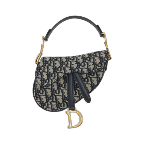 Dior Mini Saddle Bag 'Blue Dior Oblique Jacquard'