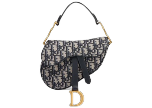Dior Oblique Saddle Bag Mini Blue