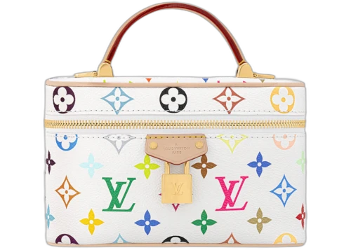 Louis Vuitton x Takashi Murakami Vanity Chain Pouch White Multicolored