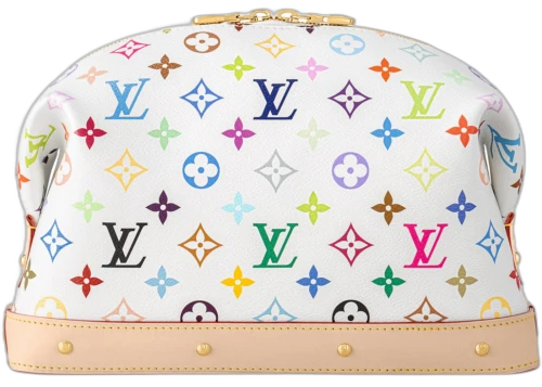Louis Vuitton x Takashi Murakami Cosmetic Pouch GM White Multicolored