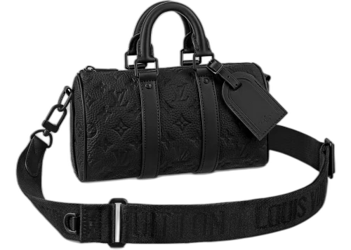 Louis Vuitton Keepall Bandouliere 25 Monogram Embossed Black
