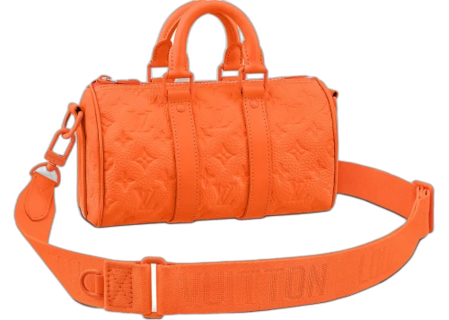 Louis Vuitton Keepall Bandouliere 25 Monogram Embossed Orange