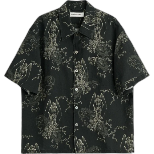 Our Legacy Death Paisley Printed Short-Sleeved Shirt