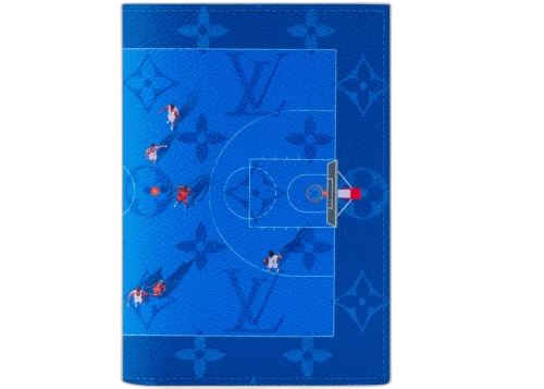 Louis Vuitton Monogram Heritage Passport Cover Blue