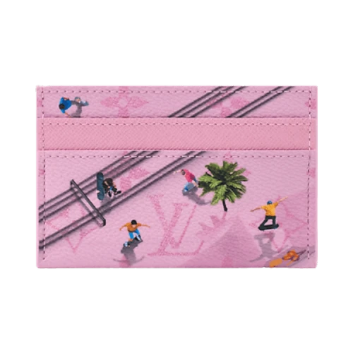 Louis Vuitton Skateboard Double Card Case Skateboard/Pink
