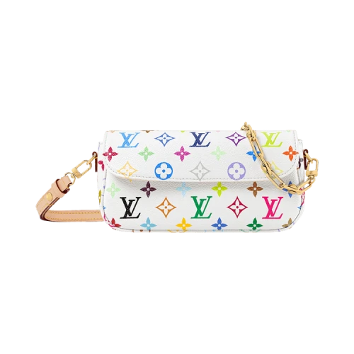 Louis Vuitton x Takashi Murakami Wallet On Chain Ivy Multicolor White