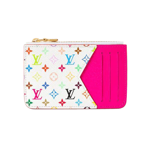 Louis Vuitton x Takashi Murakami Romy Card Holder Multicolor White