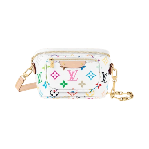 Louis Vuitton x Takashi Murakami Mini Bumbag Multicolor White