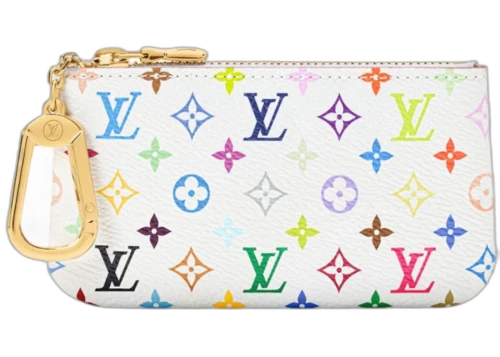 Louis Vuitton x Takashi Murakami Key Pouch Multicolor White
