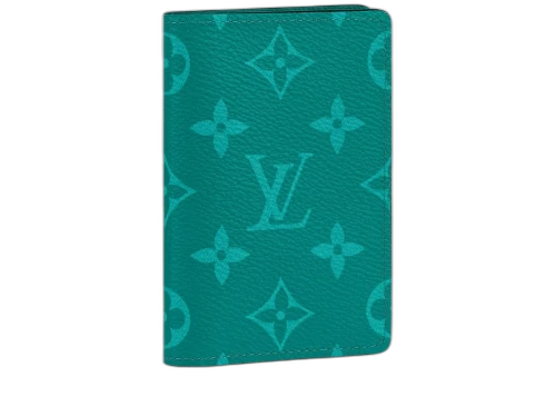 Louis Vuitton Pocket Organizer Monogram Amazon Taiga Pine Green