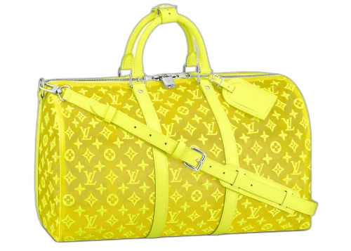 Louis Vuitton Keepall Bandouliere Monogram Mesh 50 Yellow