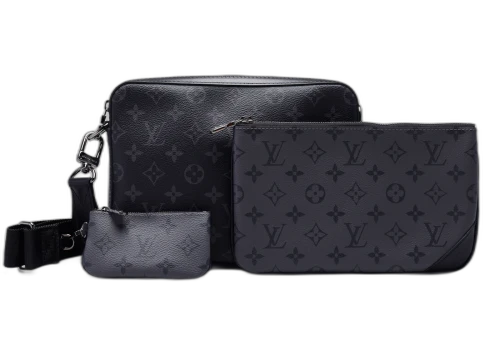 Louis Vuitton Trio Messenger Monogram Eclipse Reverse Gray