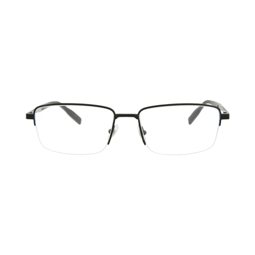 Montblanc Square-Frame Metal Optical Frames 'Black Silver Transparent'