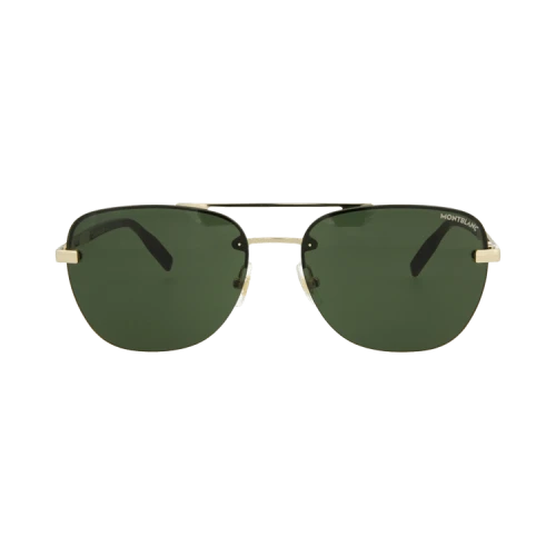 Montblanc Aviator-Frame Metal Sunglasses 'Gold Gold Green'