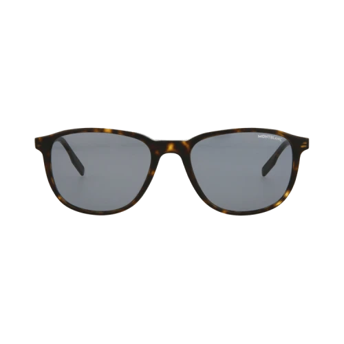 Montblanc Square-Frame Acetate Sunglasses 'Havana Havana Grey'