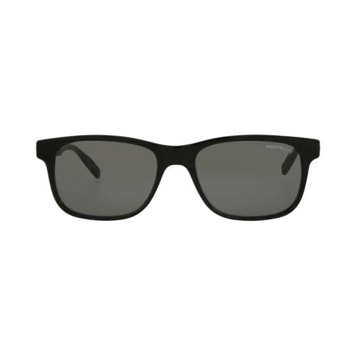 Montblanc Square/Rectangle-Frame Acetate Sunglasses 'Black Black Grey'