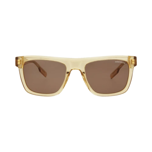 Montblanc Square-Frame Acetate Sunglasses 'Orange Orange Brown'