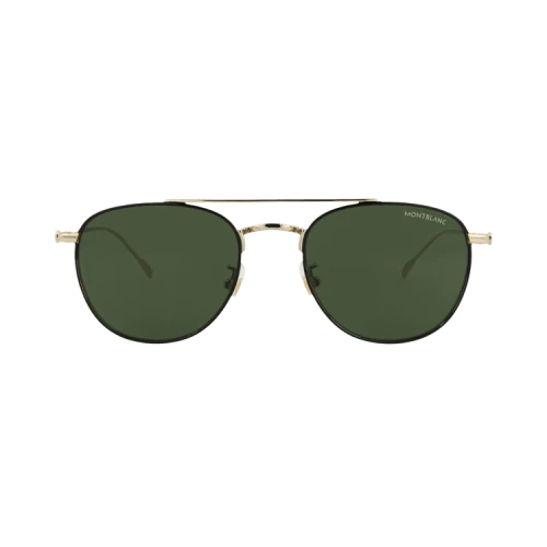 Montblanc Aviator-Style Metal Sunglasses 'Gold Gold Green'
