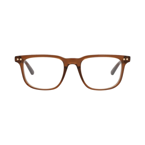 Montblanc Square-Frame Recycled Acetate Optical Frames 'Brown Brown Transparent'