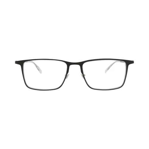 Montblanc Square-Frame Alluminium Optical Frames 'Black Black Transparent'