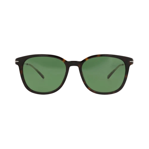 Montblanc Square-Frame Recycled Acetate Sunglasses 'Havana Silver Green'