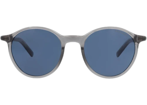 Montblanc Round-Frame Recycled Injected Acetate Sunglasses Grey Grey Blue (MB0324S-30015112-003)