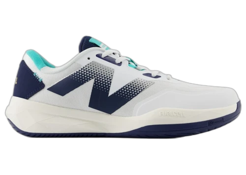 New Balance FuelCell 796v4 Padel White Navy Cyber Jade