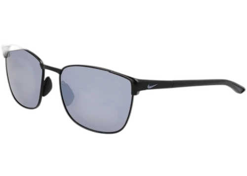 Nike Metal Square Sunglasses Satin Black Silver Flash Metal (METAL-FUSION-FV2377-010-5517)