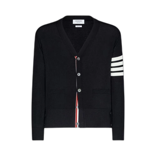 Thom Browne Classic 4 Bar Merino Wool V Neck Cardigan 'Black'