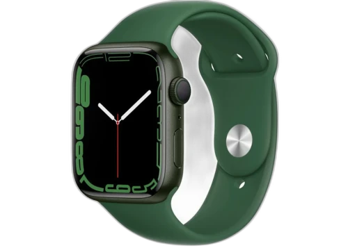 Apple Watch Series 7 GPS 44mm Green Aluminum with Clover Sport Band MKN73LL/A
