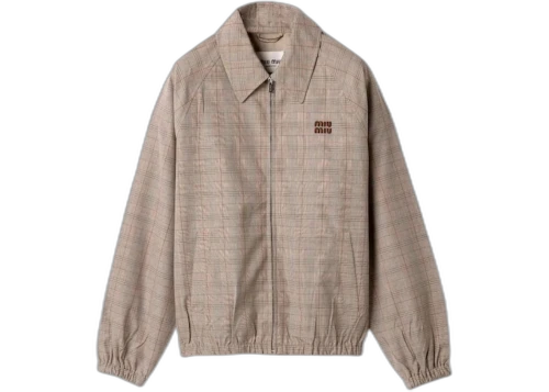 Miu Women's Principe Di Galles Blouson Tabacco